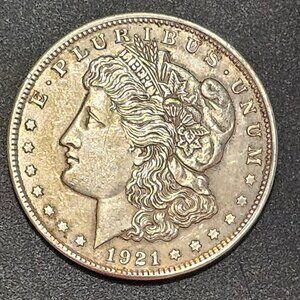 1921 Morgan Silver Dollar Coin Circulated Uncertified Collectible US Currency